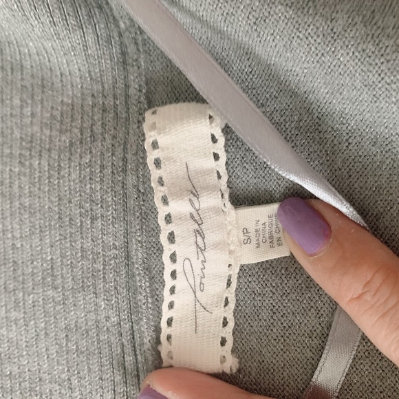 Pointelle Gray Cardigan size Small - Picture 5 of 6